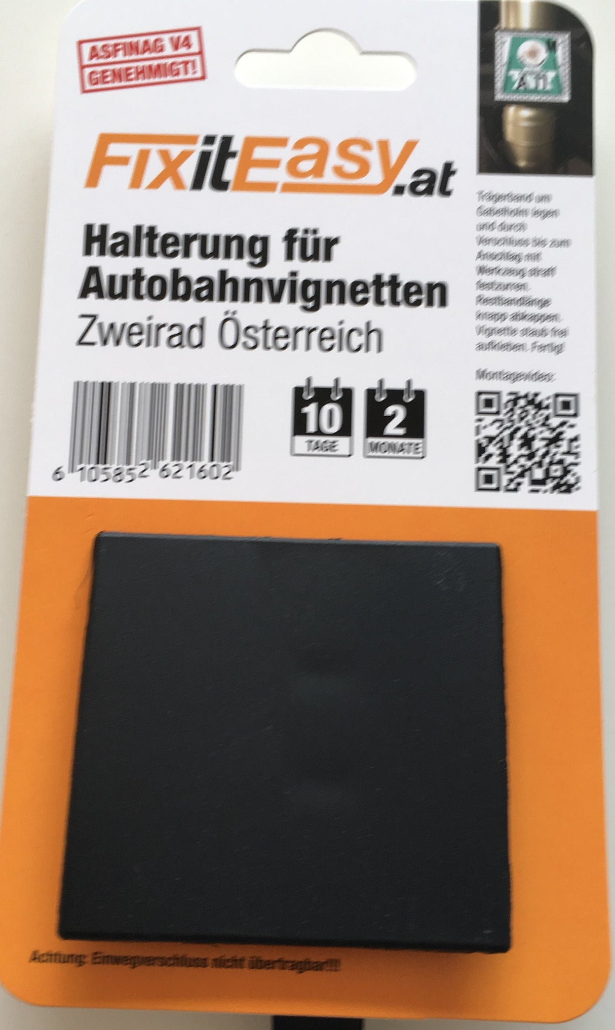 FixItEasy Halterung für Autobahn Zeitvignette ohne Logowanne (B2B-AT)